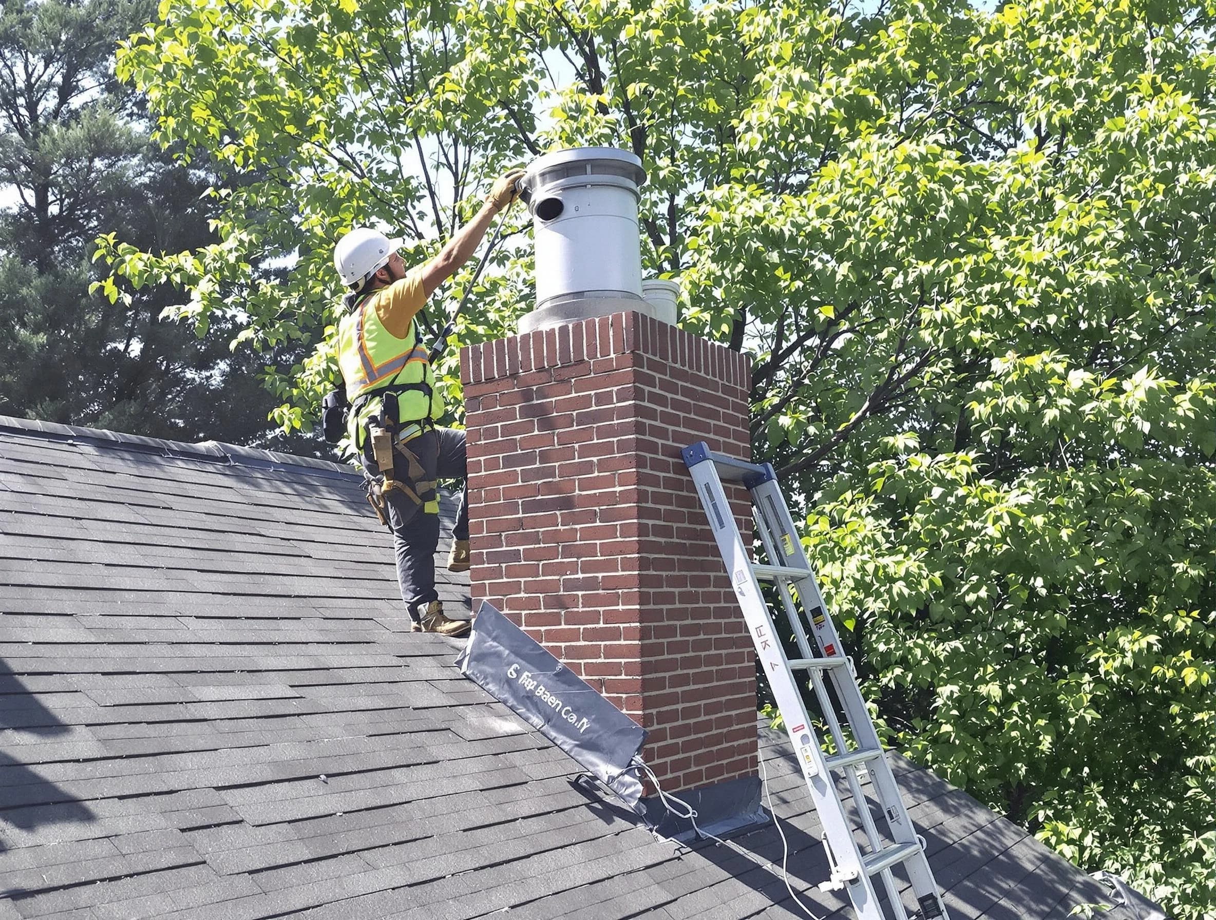 Chimney liner inspection by Edmond Chimney Sweep in Edmond, OK