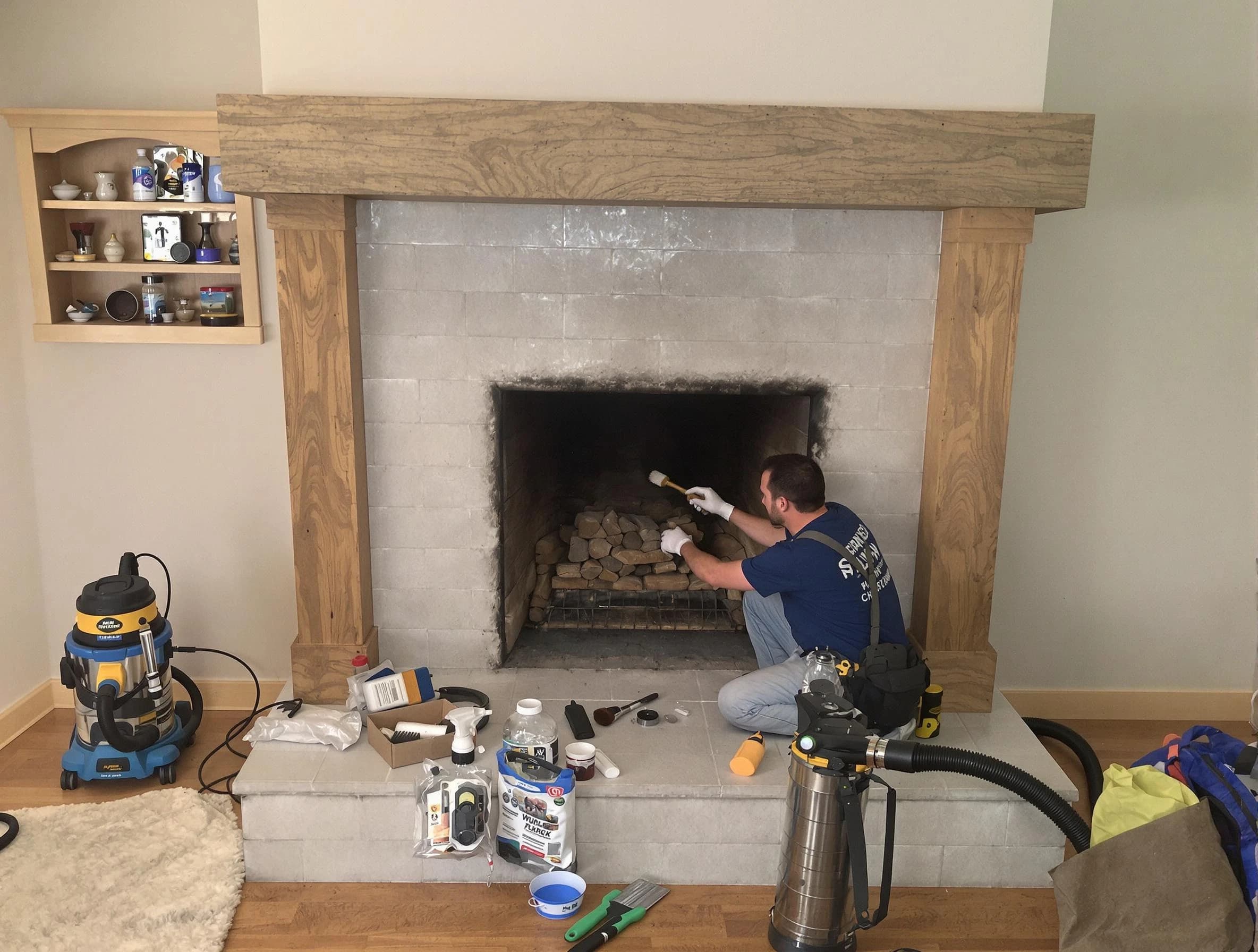 Detailed creosote removal process by Edmond Chimney Sweep in Edmond, OK