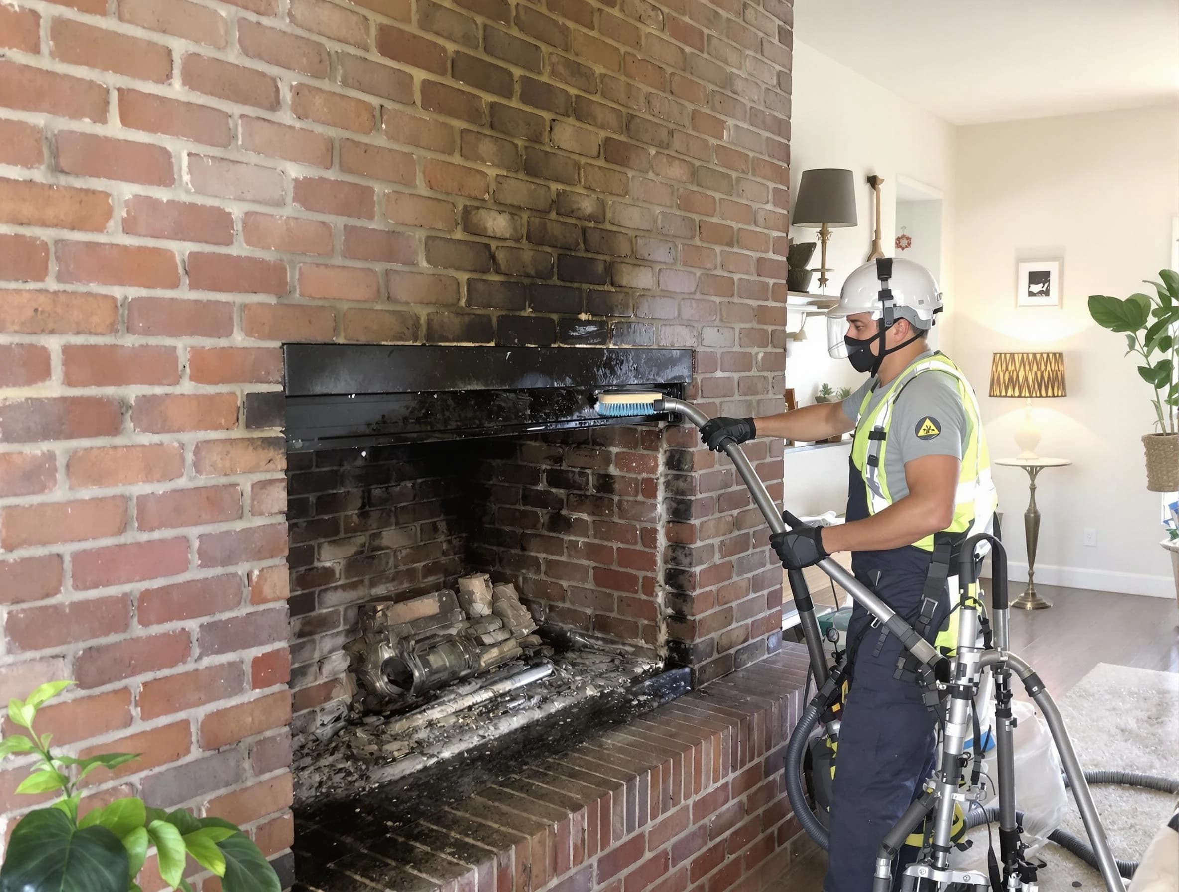 Edmond Chimney Sweep providing fireplace cleaning services in Edmond, OK