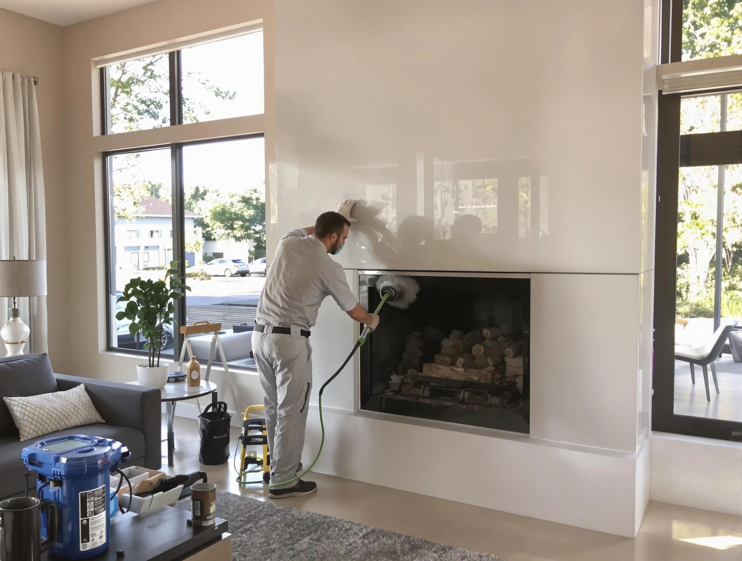 Edmond Chimney Sweep performing thorough soot removal in Edmond, OK