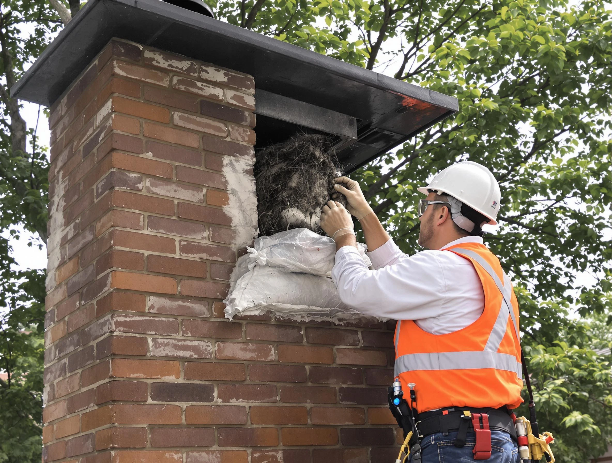 Humane removal of debris and animals by Edmond Chimney Sweep in Edmond, OK