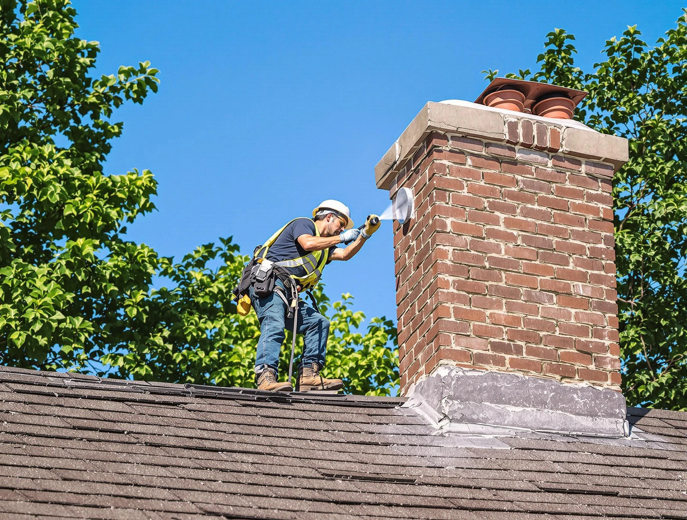 Edmond Chimney Sweep performing an inspection with advanced tools in Edmond, OK