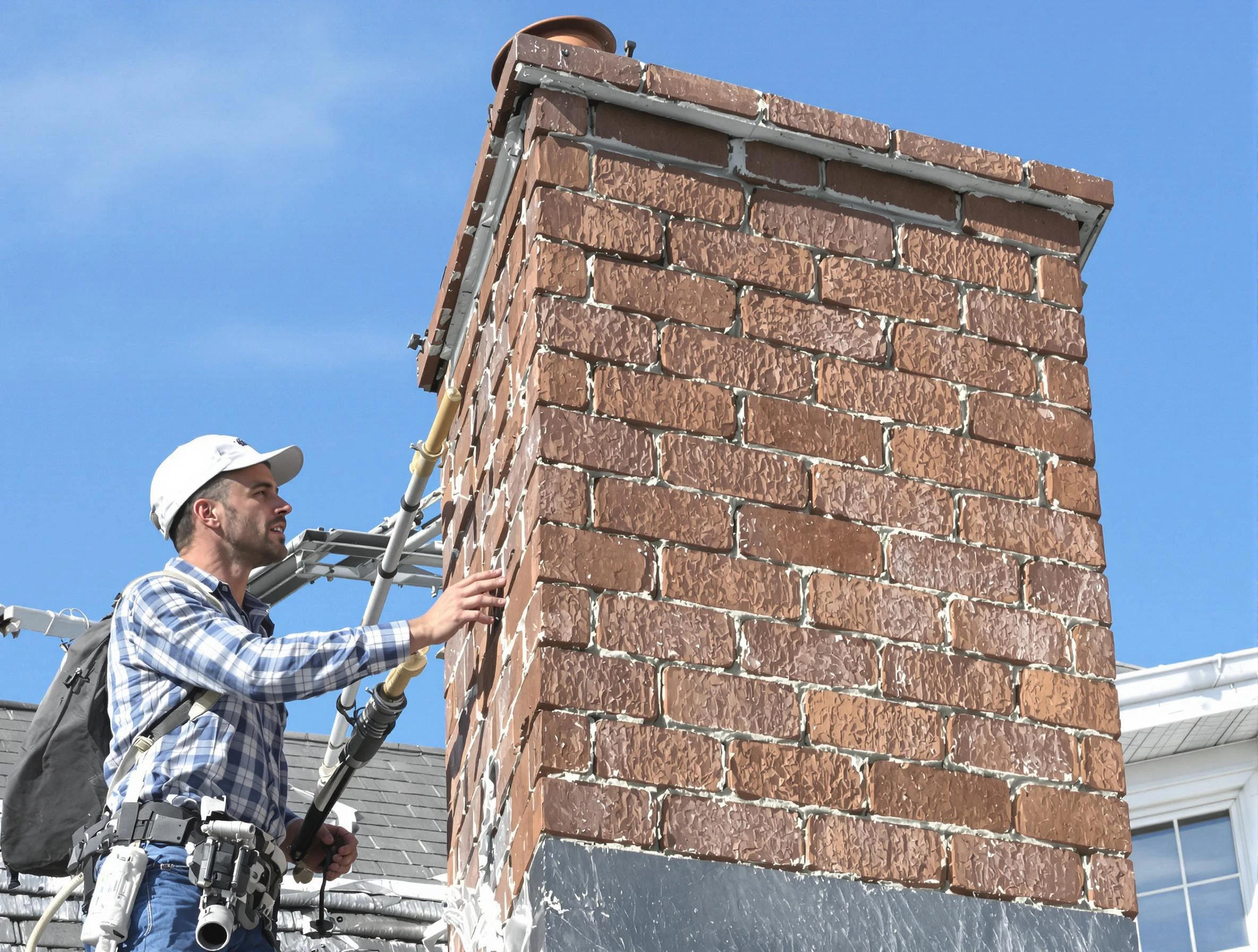Brickwork for a chimney rebuild by Edmond Chimney Sweep in Edmond, OK