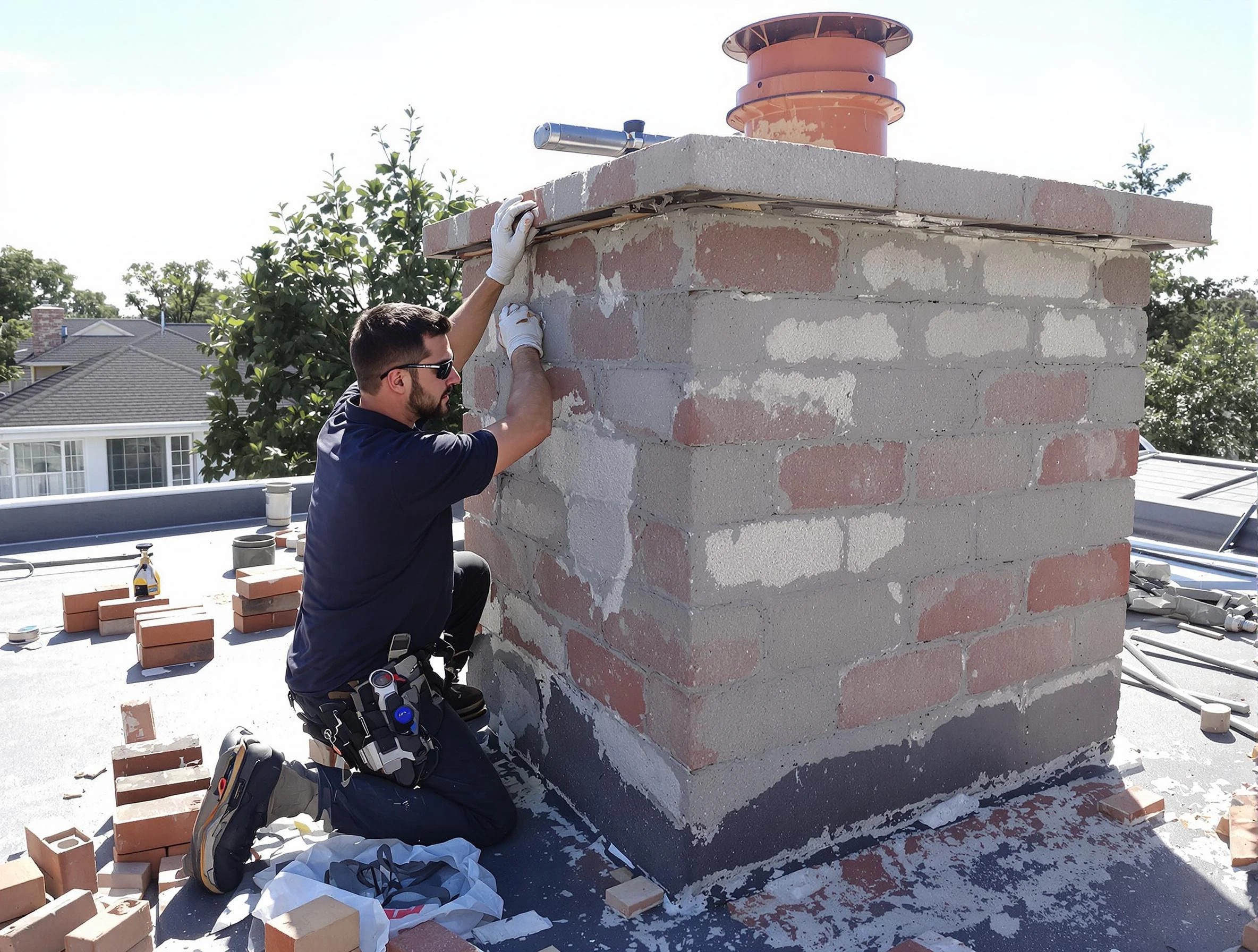 Advanced chimney repair process by Edmond Chimney Sweep in Edmond, OK