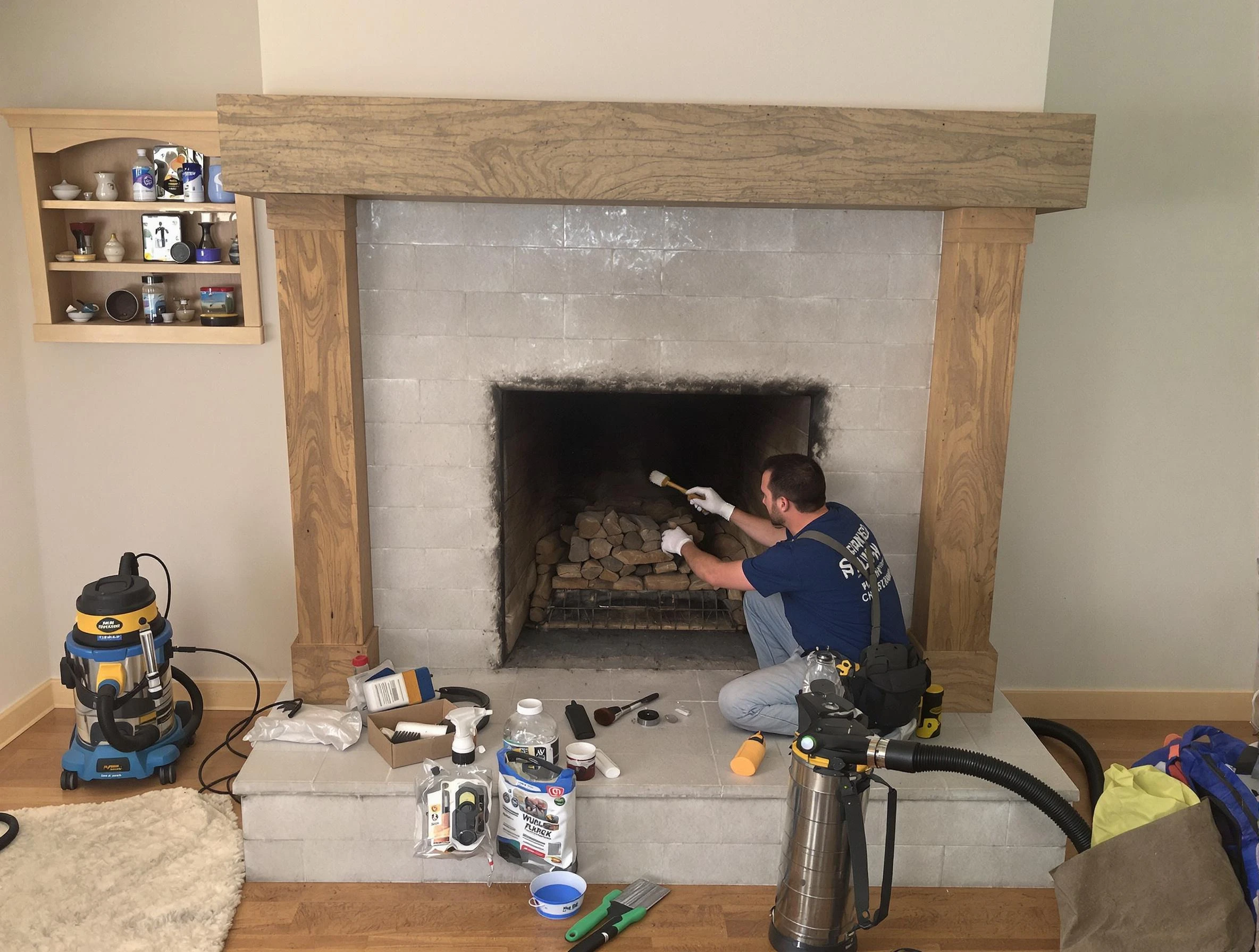 Detailed creosote removal process by Edmond Chimney Sweep in Edmond, OK